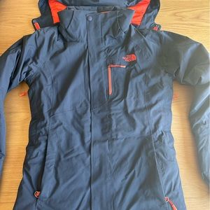 The north face ski jacket navy - EUC